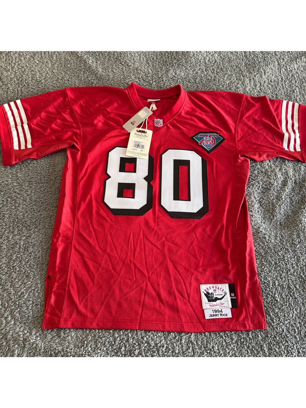 NWT Authentic Jerry Rice 1994 Mitchell & Ness NFL San Francisco 49ers Jersey 48